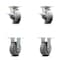 Service Caster 5 Inch Kingpinless Thermoplastic Rubber Wheel Caster Brakes 2 Rigid SCC, 2PK SCC-KP30S520-TPRRF-SLB-2-R-2 - alternate 1